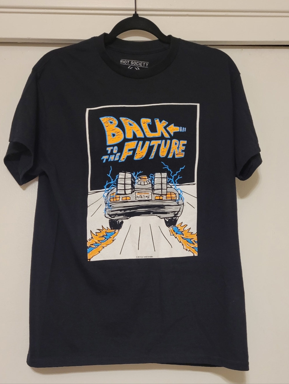 Back to the Future Graphic Tee Riot Society Black Size M Movie Shirt
